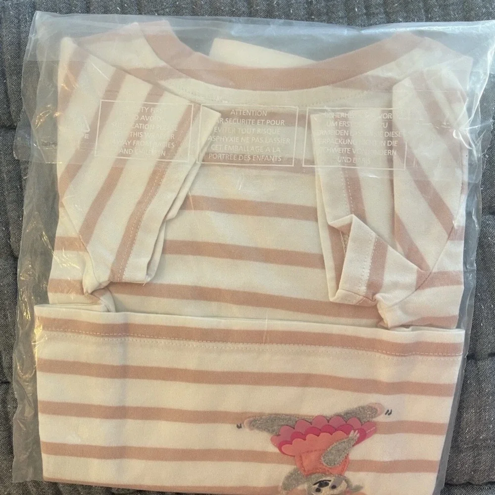Mini Boden 2-3 Years‎ Girl Appliqué T-shirt Stripes, Ballerinas. NWT Preppy
